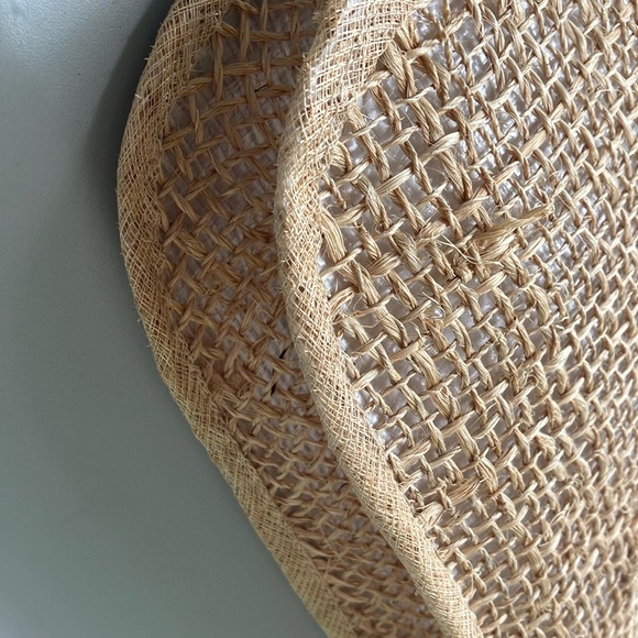 Cream and Red Floral Tote with Bamboo Handles - Picture 7 of 14